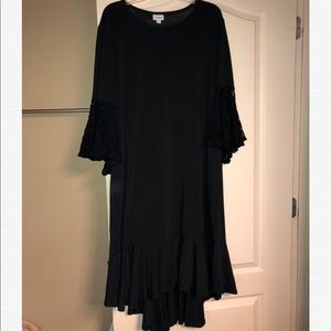 LuLaRoe Maurine Dress with Lace Bell Sleeves